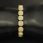HNSP 13MM de ancho de lujo repleto de circonita tenis de hielo pulsera de cadena de mano para hombres regalo Hip Hop accesorios de joyería de fiesta callejera 5