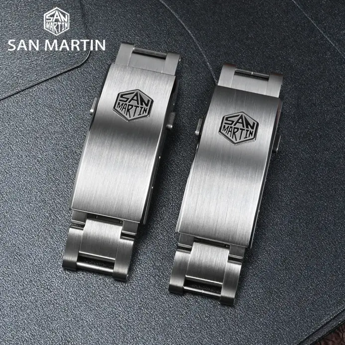 San Martin nuevo Fly cierre ajustable piezas de reloj pulsera cierre para 16mm modelo específico hebilla cierre plegable no universal 2