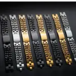 HNSP Pulsera de cadena cubana de acero inoxidable 316L de 24 mm de ancho para hombre, joyería masculina, pulsera envolvente, accesorio punk 3