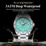 POEDAGAR, reloj de lujo de alta calidad para hombre, reloj de pulsera luminoso resistente al agua para hombre, relojes casuales de cuarzo con fecha y semana para hombre 2