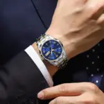 Reloj de pulsera POEDAGAR de lujo para hombre, reloj luminoso resistente al agua con fecha y semana para hombre, relojes de acero inoxidable para hombre, reloj deportivo de cuarzo para hombre 6