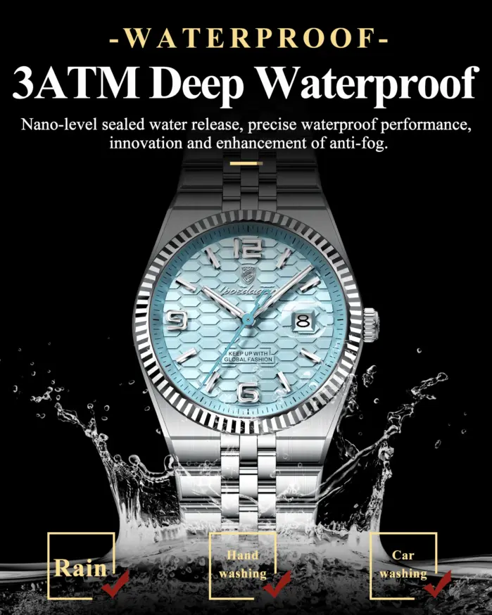 POEDAGAR, relojes elegantes para mujer, Reloj de lujo de alta calidad para mujer, Reloj de pulsera luminoso resistente al agua con fecha para mujer, Reloj de pulsera de cuarzo + caja 2