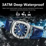 POEDAGAR-reloj cuadrado de lujo para hombre, pulsera de cuarzo resistente al agua con fecha, luminoso, de cuero de alta calidad + caja 2