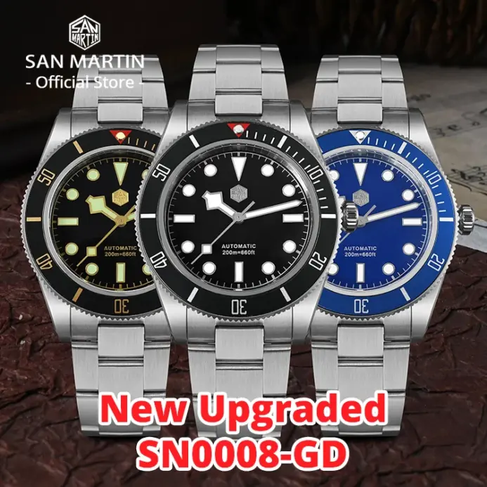 San Martin nuevo 40mm BB58 Retro Reloj de buceo de lujo NH35 relojes mecánicos automáticos para hombres zafiro luminoso 20Bar Reloj SN0008 2