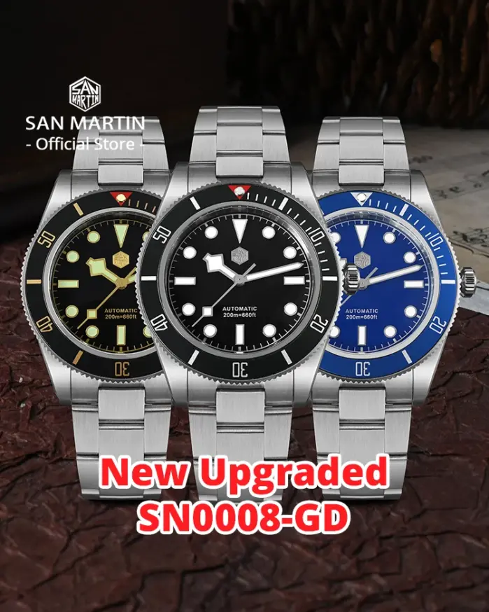 San Martin nuevo 40mm BB58 Retro Reloj de buceo de lujo NH35 relojes mecánicos automáticos para hombres zafiro luminoso 20Bar Reloj SN0008 2
