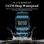 Reloj POEDAGAR Original LED para Hombre, Resistente al Agua, con Calendario Semanal, Alarma, Reloj de Pulsera Deportivo de Acero Inoxidable, Relojes Electrónicos para Hombre 2