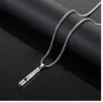 HNSP-collar con silbato de acero inoxidable, cadena colgante para hombre, accesorios de competición deportiva para el cuello 4