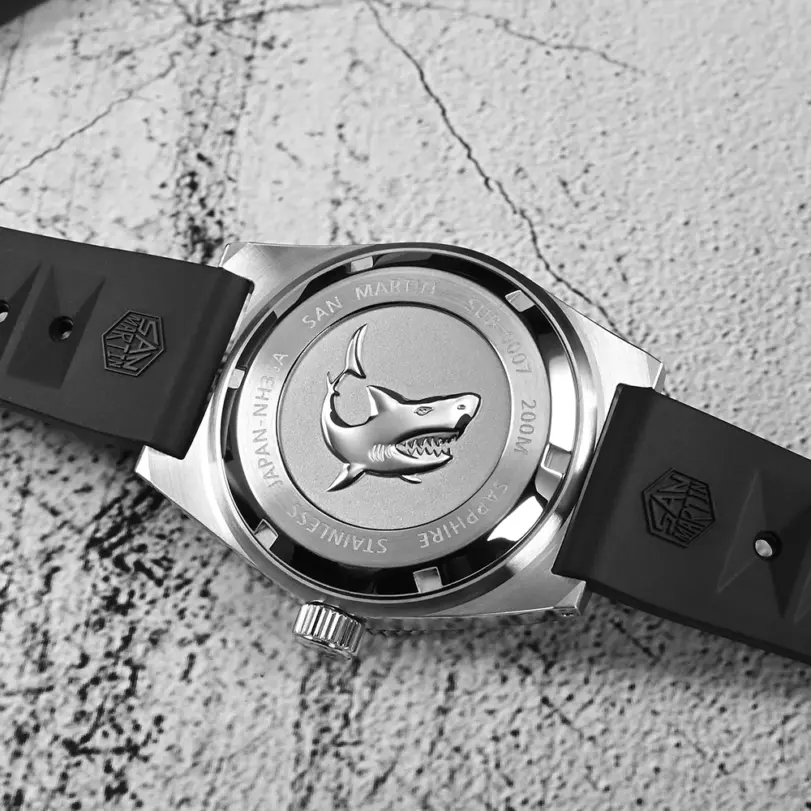 Reloj de buceo San Martin oficial 40mm 62mas V3 para hombre Kanagawa surf Dial NH35 mecánico automático 20Bar correa de goma SN0007 5