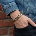 KALEN Pulsera de Cadena Cubana para Hombre de 18mm, Acero Inoxidable 316L, Joyería Hip-Hop Estilo Látigo de Caballo - KB41529-D 4