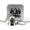 Collar con Colgante de Campana Vikinga de Acero Inoxidable 316L HNSP con Triángulo de Odín para Hombre, Joyería, Accesorios para Motocicleta, Regalo 1