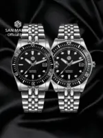 Reloj de buceo para hombre San Martin de 37,5mm y 40mm con esfera sencilla clásica, reloj mecánico automático de lujo Miyota 9015, resistente al agua hasta 200m SN0148 2