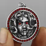 HNSP-collar con colgante de Medusa de mitología nórdica para hombre, accesorios de joyería de acero inoxidable 316L 1