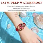 Reloj POEDAGAR de lujo para mujer, relojes de cuero con fecha resistente al agua de alta calidad para mujer, reloj informal de cuarzo para mujer + caja 3