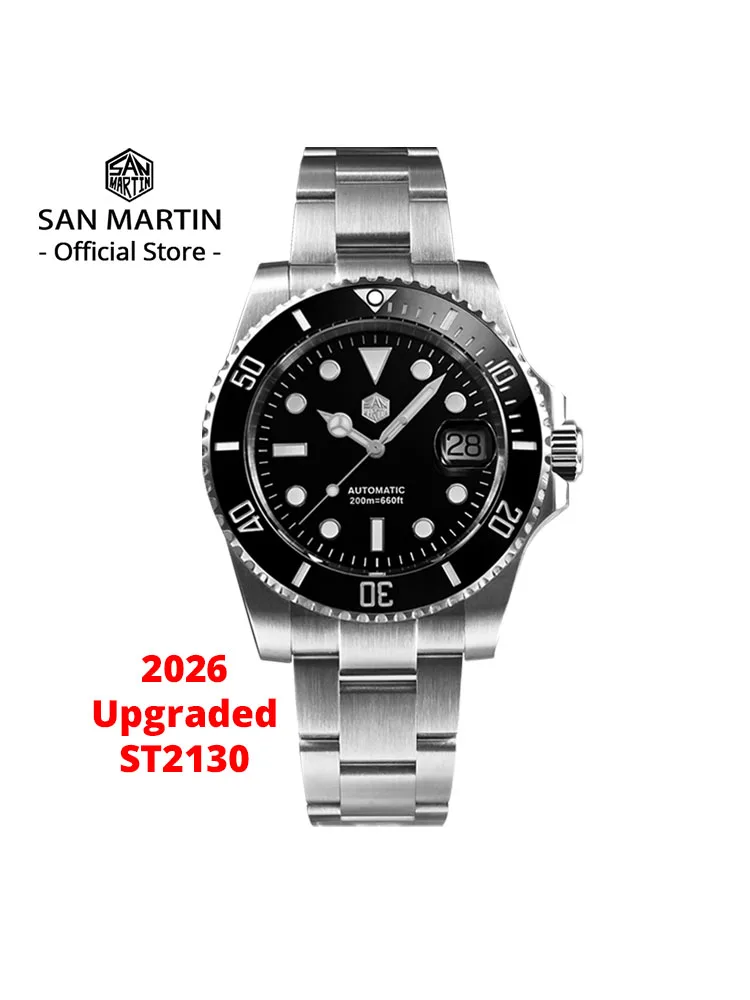 San Martin versión mejorada 40mm Water Ghost Diver reloj hombres relojes mecánicos automáticos de lujo zafiro impermeable 200m SN0017 1 San Martin versión mejorada 40mm Water Ghost Diver reloj hombres relojes mecánicos automáticos de lujo zafiro impermeable 200m SN0017 1