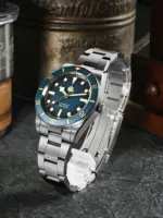 Reloj de Buceo San Martin Nuevo y Mejorado de 37 mm BB54 Vintage para Hombre, ST2130 Automático Mecánico, Zafiro Luminoso, Resistente al Agua 200 m SN0138 4