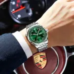 Reloj POEDAGAR de lujo para hombre, reloj de cuarzo con fecha y semana de acero inoxidable para hombre, relojes militares luminosos resistentes al agua de alta calidad para hombre 4