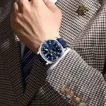 Reloj deportivo militar POEDAGAR para hombre, resistente al agua, luminoso, con fecha, de lujo, con correa de nailon y cuero, reloj de cuarzo para hombre + caja. 5