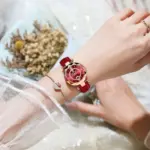 Reloj POEDAGAR de lujo para mujer, relojes de cuero con fecha resistente al agua de alta calidad para mujer, reloj informal de cuarzo para mujer + caja 6