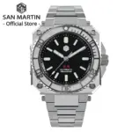 Reloj de Buceo para Hombre San Martin, Diseño Original Deportivo, 40 mm, SW200, Alta Calidad, Automático, Mecánico, Resistente al Agua 200 m, Luminoso, SN0010 1