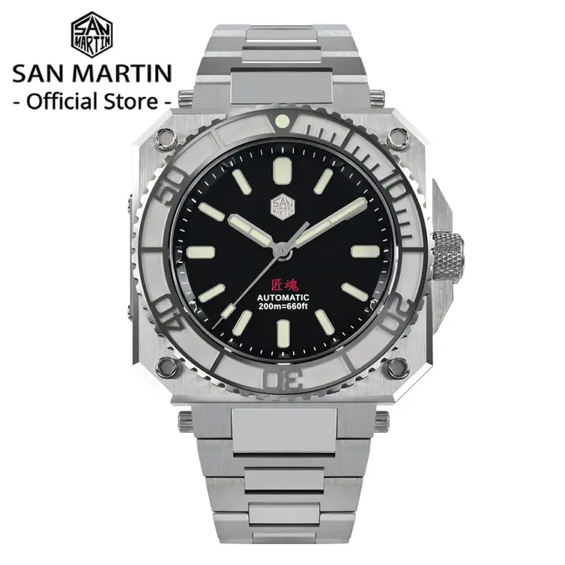 Reloj de Buceo para Hombre San Martin, Diseño Original Deportivo, 40 mm, SW200, Alta Calidad, Automático, Mecánico, Resistente al Agua 200 m, Luminoso, SN0010 1 Reloj de Buceo para Hombre San Martin, Diseño Original Deportivo, 40 mm, SW200, Alta Calidad, Automático, Mecánico, Resistente al Agua 200 m, Luminoso, SN0010 1