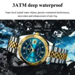 Reloj de pulsera POEDAGAR de marca de lujo para hombre, reloj luminoso resistente al agua con fecha para hombre, relojes deportivos de cuarzo de acero inoxidable de alta calidad para hombre 3