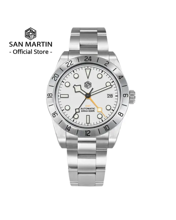 San Martin nuevo 39mm NH34 BB GMT reloj mecánico automático reloj deportivo zafiro luminoso impermeable 100m para hombres reloj SN0054 1
