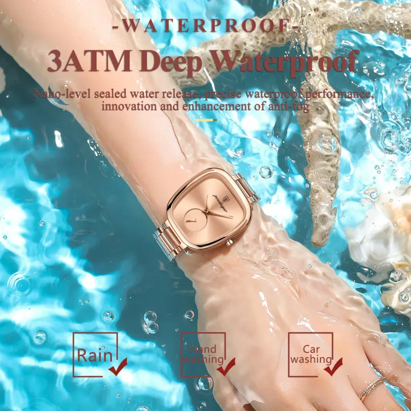 Reloj POEDAGAR elegante de lujo para mujer, Reloj de cuarzo de acero inoxidable resistente al agua para mujer, relojes informales de alta calidad para mujer 3