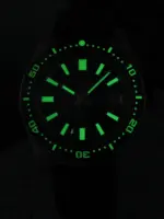 Reloj de buceo San Martin V3 62mas 40mm NH35 reloj mecánico automático para hombres completamente luminoso impermeable 200m correa de goma SN0007 6