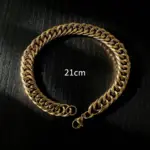 HNSP, collar de cadena de Color dorado con eslabones cubanos de acero inoxidable de 10MM para hombres, accesorios de joyería 3