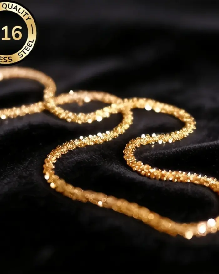 Collar de cáuliflor de acero inoxidable 316 de alta calidad, collar brillante chapado en oro de 18 k | Accesorios diarios | Regalos del Día de San Valentín 1
