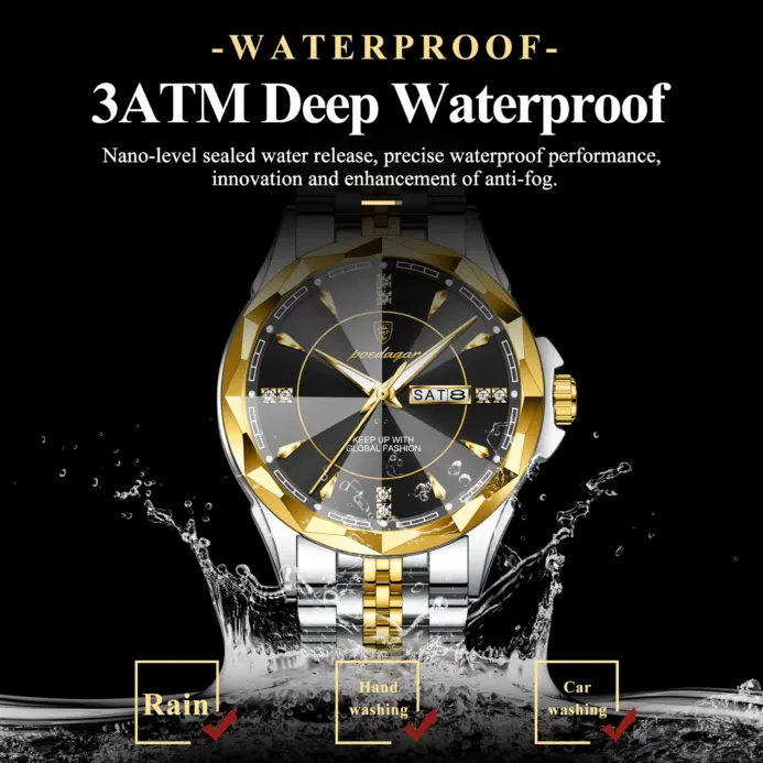 Reloj POEDAGAR Original de Alta Calidad para Hombre, Resistente al Agua, Luminoso, con Fecha y Día de la Semana, Reloj de Lujo para Hombre, Reloj de Cuarzo de Acero Inoxidable 2