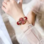Reloj POEDAGAR de lujo para mujer, relojes de cuero con fecha resistente al agua de alta calidad para mujer, reloj informal de cuarzo para mujer + caja 5