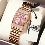 Reloj elegante POEDAGAR para mujer, de acero inoxidable, cuarzo, resistente al agua, reloj de alta calidad para damas, reloj casual para mujer. 1