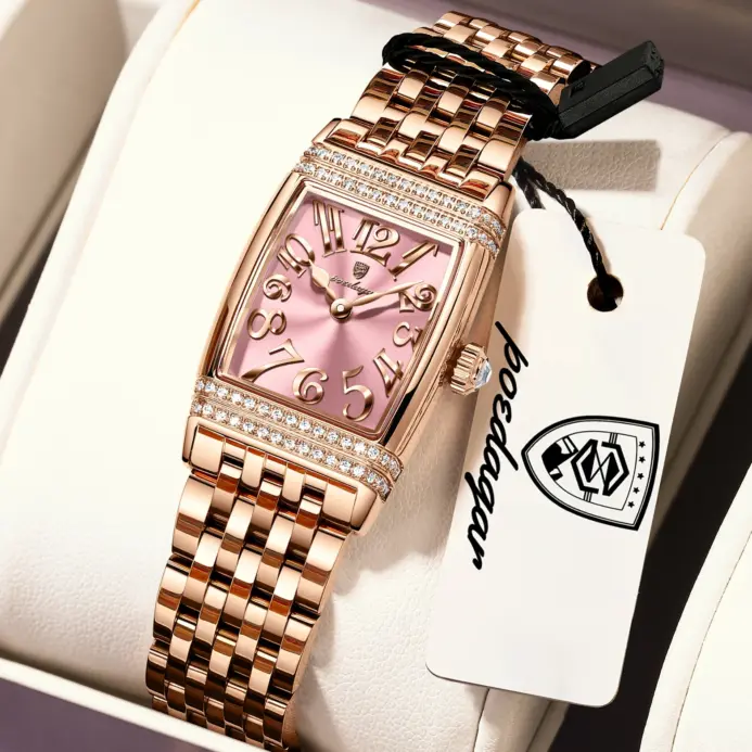 Reloj elegante POEDAGAR para mujer, de acero inoxidable, cuarzo, resistente al agua, reloj de alta calidad para damas, reloj casual para mujer. 1
