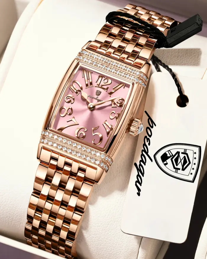 Reloj elegante POEDAGAR para mujer, de acero inoxidable, cuarzo, resistente al agua, reloj de alta calidad para damas, reloj casual para mujer. 1