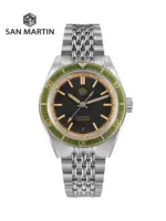 Reloj de buceo San Martin de 39,5mm para hombre, Reloj mecánico automático NH35 con efecto desgastado Vintage, resistente al agua 200m C3 Lume SN0116 Reloj 1 Reloj de buceo San Martin de 39,5mm para hombre, Reloj mecánico automático NH35 con efecto desgastado Vintage, resistente al agua 200m C3 Lume SN0116 Reloj 1