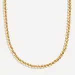 MHS.SUN-collar de perlas con cuentas de bola de Color dorado de acero inoxidable, cuentas de Metal de 4/6/8/10MM, joyería ajustable para mujeres y hombres 6
