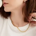 MHS.SUN-collar de perlas con cuentas de bola de Color dorado de acero inoxidable, cuentas de Metal de 4/6/8/10MM, joyería ajustable para mujeres y hombres 3