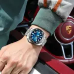 POEDAGAR Reloj de pulsera deportivo de lujo para hombre, Reloj de cuarzo luminoso resistente al agua con calendario semanal para hombre, relojes de acero inoxidable para hombre + caja 5