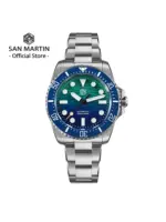 Reloj de Buceo San Martin 2026 para Hombre, 38 mm, Esfera con Textura de Onda, Miyota 90S5, Reloj de Pulsera Mecánico Automático de Lujo, Resistente al Agua 200 m, SN0126 1