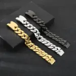 Pulsera KALEN de Acero Inoxidable 316L de 24 mm para Hombre, Color Dorado Brillante, Cadena Cubana Especializada, Joyería, Accesorios Personalizados 6