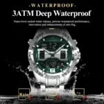 Reloj POEDAGAR LED de lujo para hombre, reloj deportivo con pantalla de doble horario, reloj de pulsera Digital luminoso con fecha semanal para hombre, relojes electrónicos de cuarzo para hombre 3