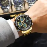Reloj POEDAGAR Original para hombre, resistente al agua, LED luminoso, fecha, semana, alarma, cronógrafo, reloj para hombre, pantalla de doble horario, relojes de cuarzo para hombre 5