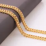 HNSP, collar de cadena de Color dorado con eslabones cubanos de acero inoxidable de 10MM para hombres, accesorios de joyería 6