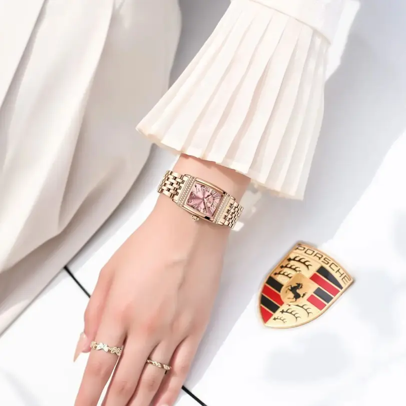 Reloj elegante POEDAGAR para mujer, de acero inoxidable, cuarzo, resistente al agua, reloj de alta calidad para damas, reloj casual para mujer. 5