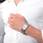 HNSP Pulsera de cadena cubana de acero inoxidable 316L de 24 mm de ancho para hombre, joyería masculina, pulsera envolvente, accesorio punk 5