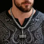Collar con colgante de martillo de Thor, mitología nórdica, Mjolnir, runa de Odín, de acero inoxidable 316L, para hombre, regalo, accesorios de joyería vikinga. 2