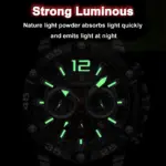Reloj de pulsera POEDAGAR de lujo para hombre, cronógrafo deportivo, resistente al agua, relojes luminosos con fecha para hombre, Reloj informal de cuarzo de silicona para hombre 4