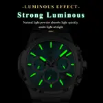 Reloj de Pulsera POEDAGAR de Alta Calidad para Hombre, Lujoso, Luminoso, con Fecha, de Acero Inoxidable, Cronógrafo, Reloj de Cuarzo de Moda para Hombre 3