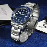 San Martin 40mm Acero inoxidable clásico hombres reloj de buceo Japón NH35 zafiro mecánico automático impermeable 300m SN0111 3 San Martin 40mm Acero inoxidable clásico hombres reloj de buceo Japón NH35 zafiro mecánico automático impermeable 300m SN0111 3